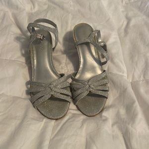 Silver going out heels